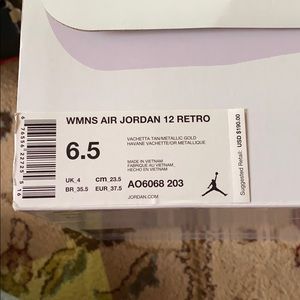 Used women’s air Jordan 12 retro vachette tan